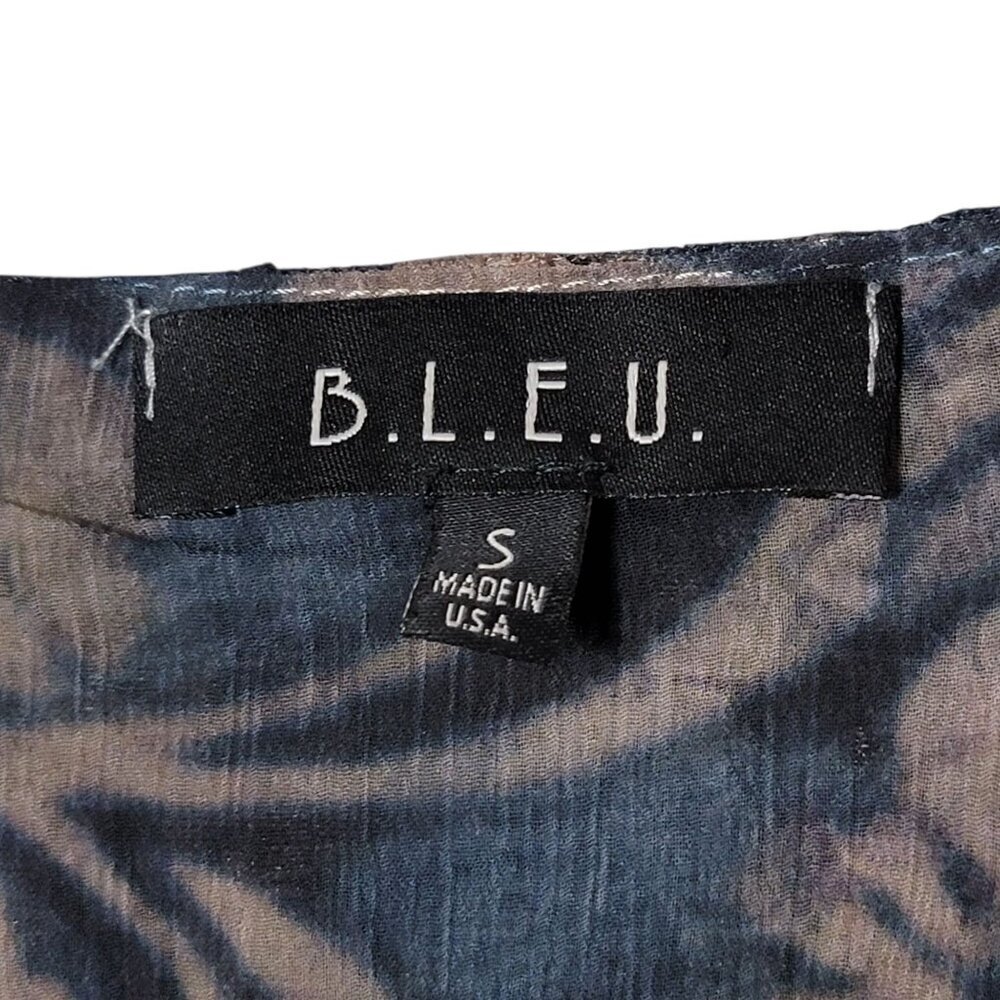 B.L.E.U. Womens Floral Fairycore Y2K Boho Gypsy Boho Rhinestone Back Tie Top S - Picture 8 of 9